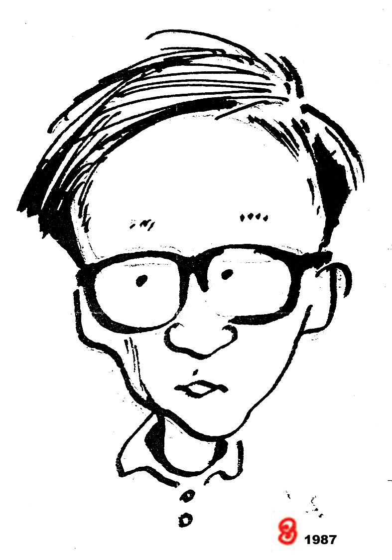 Edward Yang — ink portrait, 1987